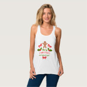 Cute Gingerbread Christmas Racerback Tank USA タンクトップ (正面フル)