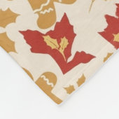 Cute Gingerbread Christmas Seamless Pattern フリースブランケット (角)