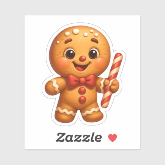Cute Gingerbread Christmas Sticker シール (シート)