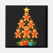 Cute Gingerbread Christmas Tree Holiday Funny Xmas マグネット (正面)