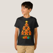 Cute Gingerbread Christmas Tree Holiday Funny Xmas Tシャツ (正面フル)