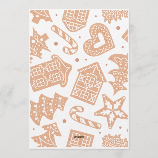 Cute Gingerbread Cookie Decorating Party  招待状 (裏面)