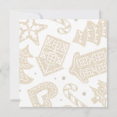 Cute Gingerbread Cookie kids party サンキューカード (裏面)