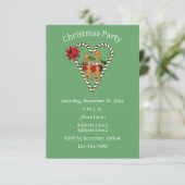 Cute Gingerbread Cookies Christmas Holiday 招待状 (スタンド正面)