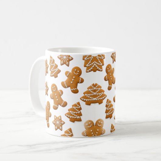 Cute Gingerbread Cookies Christmas Mug コーヒーマグカップ (正面左)
