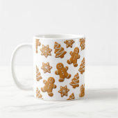Cute Gingerbread Cookies Christmas Mug コーヒーマグカップ (左)