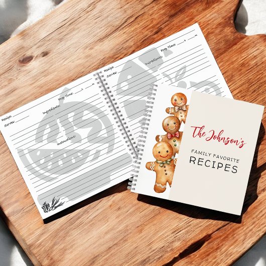 Cute Gingerbread Cookies Family Favorite Recipes ノートブック