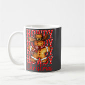 Cute Gingerbread Cowboy Howdy Christmas Girls Wome コーヒーマグカップ (左)