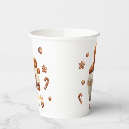 Cute Gingerbread Family Cookie Decorating Party  紙コップ (左)