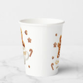 Cute Gingerbread Family Cookie Decorating Party 紙コップ (右)