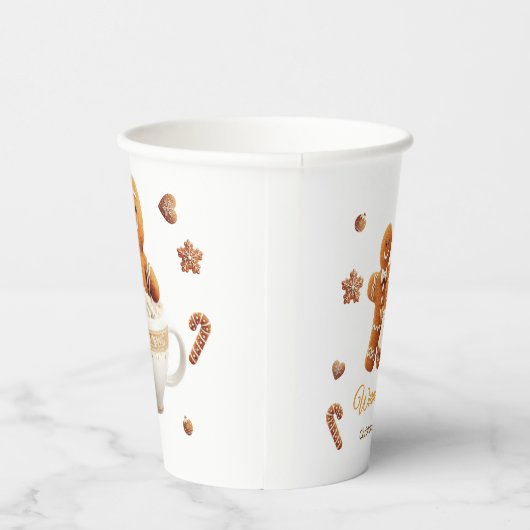 Cute Gingerbread Family Cookie Decorating Party  紙コップ (右)