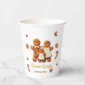 Cute Gingerbread Family Cookie Decorating Party 紙コップ (正面)