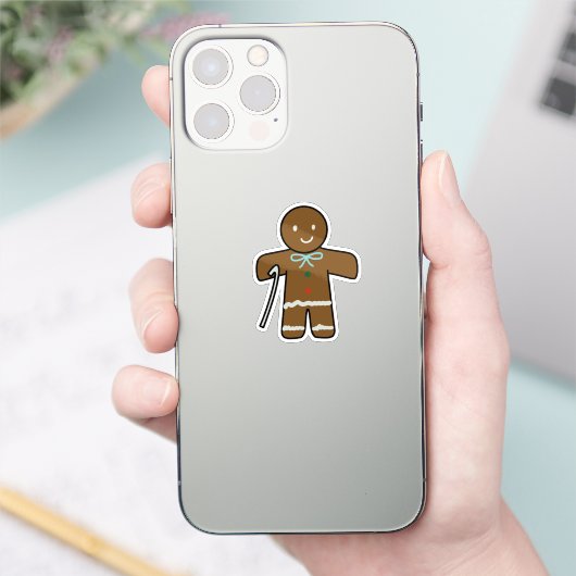 Cute Gingerbread for Book and Gift Custom Cut   シール (スマートフォン)