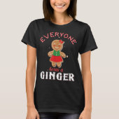Cute Gingerbread Girl Christmas Design Tシャツ (正面)