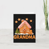 Cute Gingerbread Grandma Merry Christmas Funny  カード (正面)