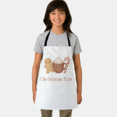 Cute Gingerbread & Hot Cocoa Kids' Christmas Fun P エプロン (インサイチュ)