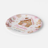 Cute Gingerbread House Girl Birthday Party ペーパープレート (アングル)