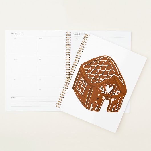 Cute Gingerbread House Holiday Cookie プランナー手帳