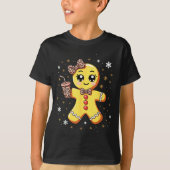 Cute Gingerbread Leopard Coquette Christmas  Tシャツ (正面)