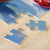 Cute Gingerbread Man Cheerful Christmas Cookie Art ジグソーパズル (側面)