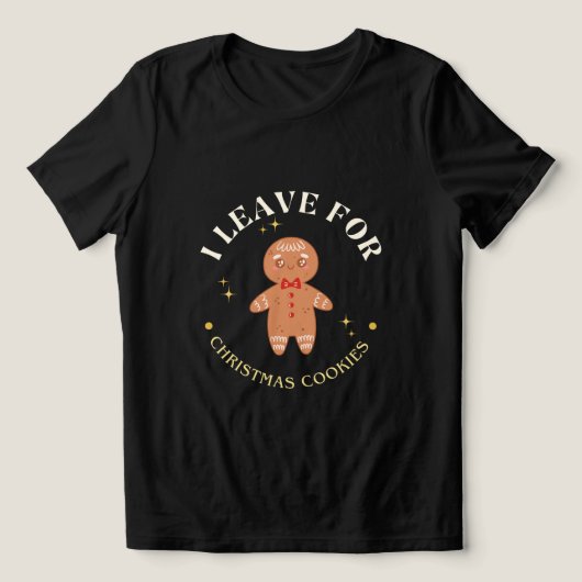 Cute Gingerbread Man Christmas Cookies for foodies トライブレンドＴシャツ (デザイン正面)