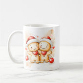 Cute Gingerbread Man Christmas Mug Wrap コーヒーマグカップ (左)