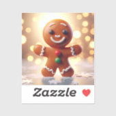 Cute gingerbread man cookie シール (シート)