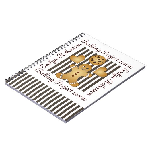 Cute Gingerbread Man Cookie ノートブック (左側)