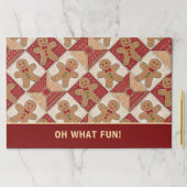 Cute Gingerbread Man Pattern Paper Placemats ペーパーパッド (インサイチュ)