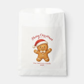 Cute Gingerbread Man with Santa Hat -  フェイバーバッグ (正面)