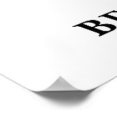 Cute Gingerbread Man with Santa Hat Christmas ポスター (角)