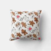 Cute Gingerbread Men Christmas Joy クッション (裏面)