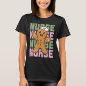 Cute Gingerbread Nurse Christmas Shirt Tシャツ (正面)