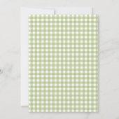 Cute Gingham Neutral Silly Goose Baby Shower 招待状 (裏面)