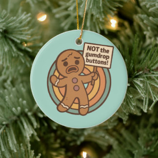 Cute Gingy Gingerbread Christmas Ornament セラミックオーナメント