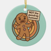 Cute Gingy Gingerbread Christmas Ornament セラミックオーナメント (正面)
