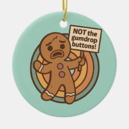 Cute Gingy Gingerbread Christmas Ornament セラミックオーナメント