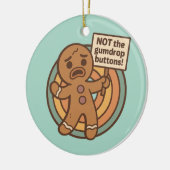 Cute Gingy Gingerbread Christmas Ornament セラミックオーナメント (左)