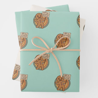 Cute Gingy Gingerbread Christmas Wrapping Paper ラッピングペーパーシート