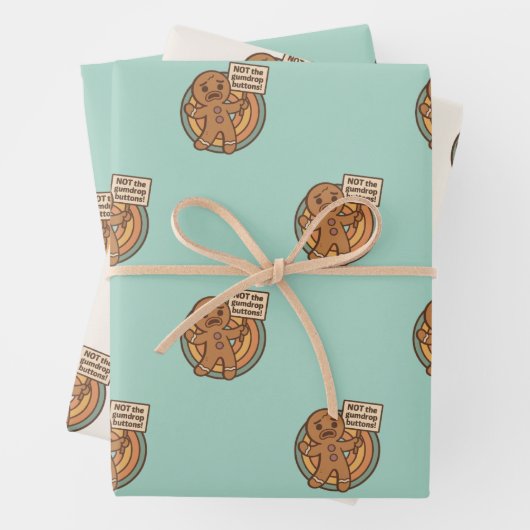 Cute Gingy Gingerbread Christmas Wrapping Paper ラッピングペーパーシート (インサイチュ)