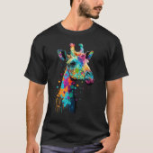 Cute Giraffe  Animal on Giraffe 3 Tシャツ (正面)