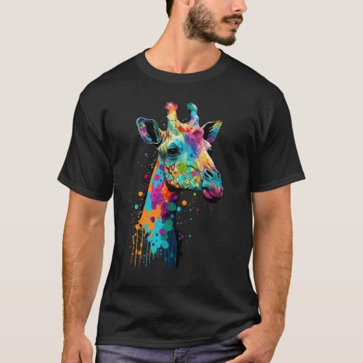 Cute Giraffe  Animal on Giraffe 3 Tシャツ (正面)