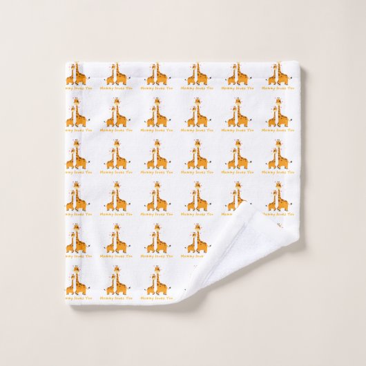 Cute Giraffe - Bathroom Towel Set バスタオルセット (ウォッシュタオル)
