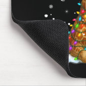Cute Giraffe Christmas Light Funny Giraffe Lover X マウスパッド (コーナー)