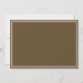 Cute Giraffe Cocoa Brown Border Nursery New Baby ノートカード (裏面)