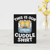 Cute Giraffe Couple This Is Our Cuddle  カード (黄色い花)