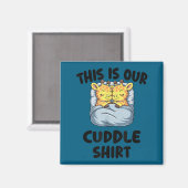 Cute Giraffe Couple This Is Our Cuddle  マグネット (正面/裏面)