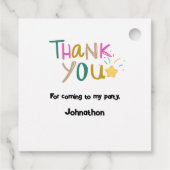 Cute Giraffe Happy Birthday Kids (Personalise) フェイバータグ (裏面)