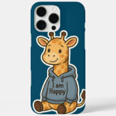 Cute Giraffe Hoodie Sticker  Case-Mate iPhoneケース (裏面)
