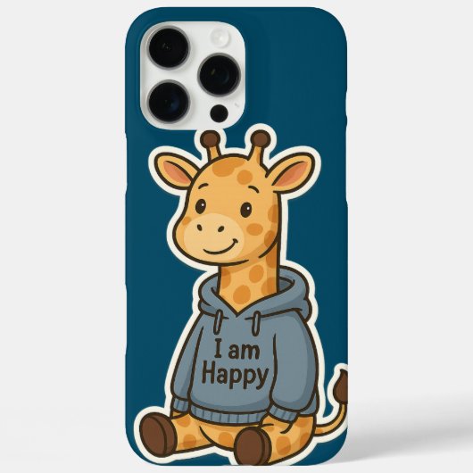 Cute Giraffe Hoodie Sticker  Case-Mate iPhoneケース (裏面)